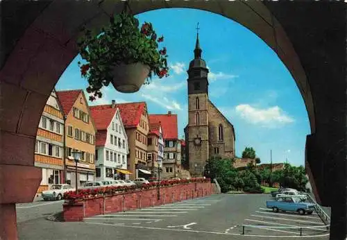 AK / Ansichtskarte  Boeblingen Marktplatz mit Stadtkirche