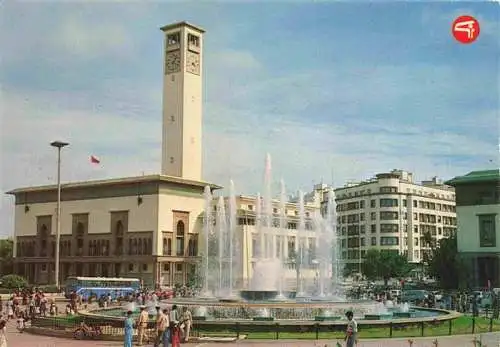 AK / Ansichtskarte  Casablanca_Maroc Fontaine lumineuse et musicale Place des Nations Unies