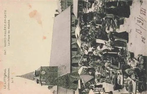 AK / Ansichtskarte  Saint-Valery-en-Caux_St-Valery-en-Caux_76_Seine-Maritime La Place du Marche