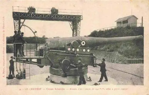 AK / Ansichtskarte  Le_Creusot_71_Saone-et-Loire Unsinnes Schneider Essais d'un Canon