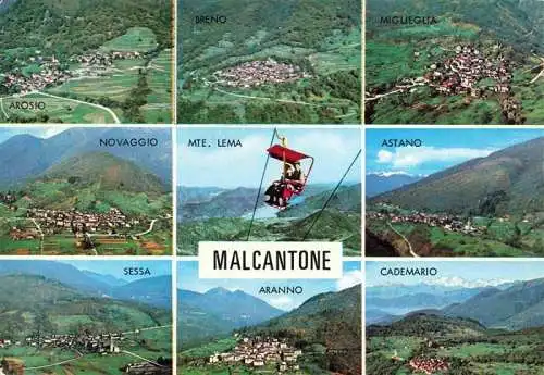AK / Ansichtskarte  Malcantone_Lugano_TI Arosio Bruno Miglieglia Novaggio Monte Lema Astano Sessa Aranno Cademario