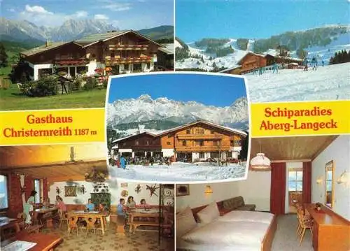 AK / Ansichtskarte  Maria_Alm_Steinernen_Meer_AT Gasthaus Christenheit Gastraum Zimmer Panorama