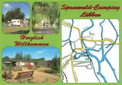 AK / Ansichtskarte 73991299 Luebben_Spreewald Spreewald Camping Luebben Restaurant Waldweg