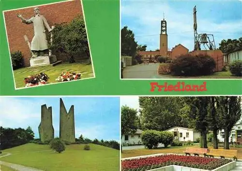 AK / Ansichtskarte  Friedland_Leine_Goettingen Hotel Restaurant Biewald Denkmal Teilansichten