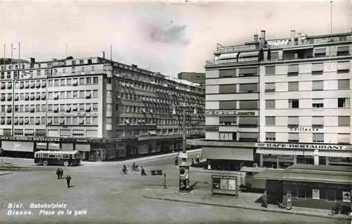 AK / Ansichtskarte  Biel_Bienne_BE Bahnhofplatz