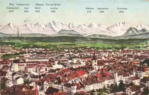 AK / Ansichtskarte  Biel_Bienne_BE Panorama mit Alpen