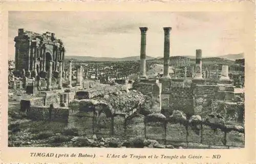 AK / Ansichtskarte  Timgad_Algerie Arc de Trajan et le Temple du Genie