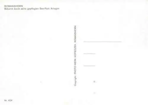 AK / Ansichtskarte  ROMANSHORN_TG Kirche Promenade Park Bodensee