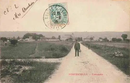 AK / Ansichtskarte  Porcheville_78_Yvelines Panorama Feldweg