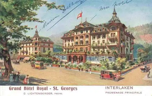 AK / Ansichtskarte  INTERLAKEN_BE Grand Hôtel Royal St. Georges Kuenstlerkarte