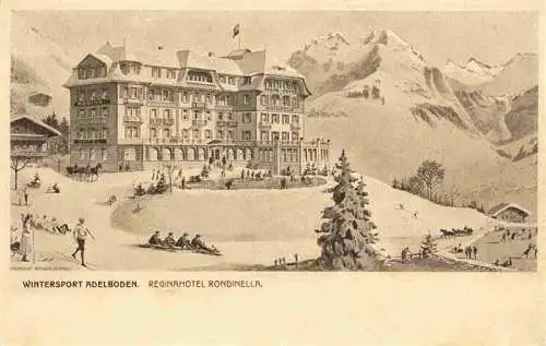 AK / Ansichtskarte  Adelboden_BE Reginahotel Rondinella Kuenstlerkarte