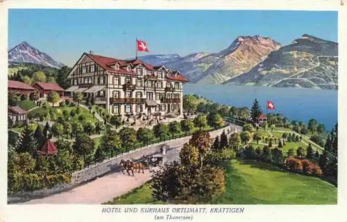 AK / Ansichtskarte  Krattigen_BE Hotel und Kurhaus Ortlimatt Thunersee Alpen