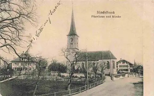 AK / Ansichtskarte  Hindelbank_BE Pfarrhaus und Kirche