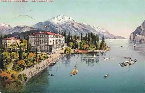 AK / Ansichtskarte 73991567 Riva__del_Garda_IT Lido Palace Hotel am Gardasee Kuenstlerkarte