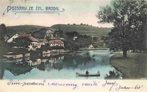 AK / Ansichtskarte  Zelezneho_Brodu_Eisenbrod_CZ Panorama Partie am Fluss