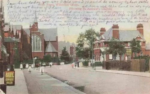 AK / Ansichtskarte  Willesden_Green_Brent_LONDON_UK Strassenpartie St Andrews Church