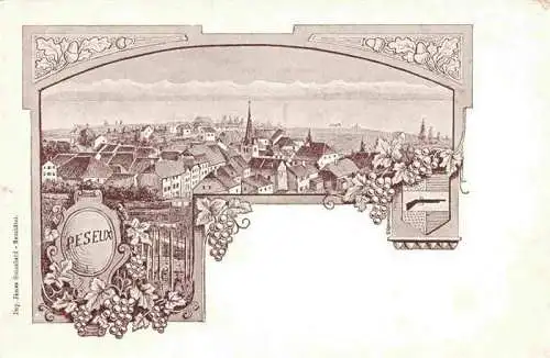 AK / Ansichtskarte  Peseux__NE Panorama Weinberge Litho