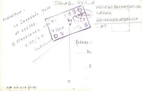 AK / Ansichtskarte 73991613 Kaisersteinbruch_Bruck_Leitha_Wiener_Sueden_AT Kriegsgefangenenlager StaLag XVII A