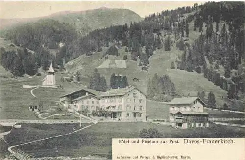 AK / Ansichtskarte  Frauenkirch_Davos_GR Hotel Pension zur Post