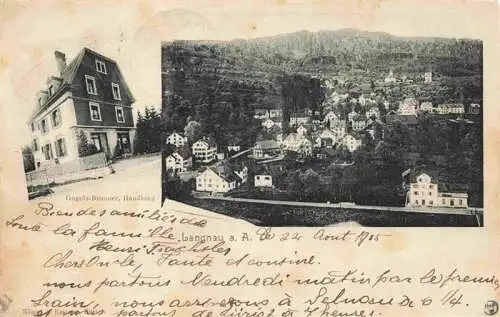 AK / Ansichtskarte  Langnau_Albis_ZH Gugolz Brunner Handlung Panorama