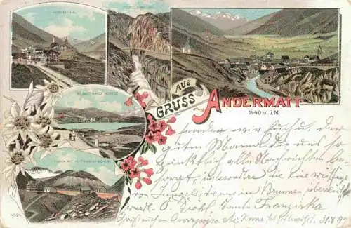 AK / Ansichtskarte  Andermatt_UR Hospenthal St Gotthard Hospiz Furka mit Muttengletscher 