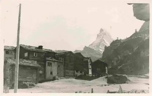 AK / Ansichtskarte  Cervain_Valais_Wallis_Kanton_VS Dorfpartie mit Matterhorn