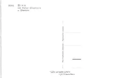 AK / Ansichtskarte  Binn_VS mit Hotel Ofenhorn 