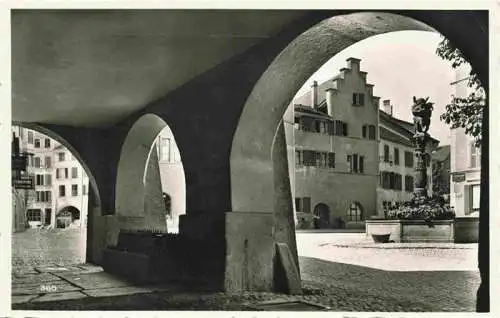 AK / Ansichtskarte  Biel_Bienne_BE Obergasse Brunnen