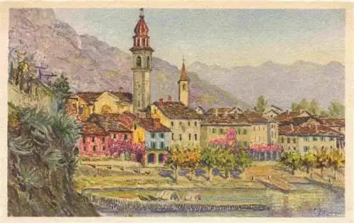 AK / Ansichtskarte  Ascona_Lago_Maggiore_TI Ortsmotiv Kuenstlerkarte