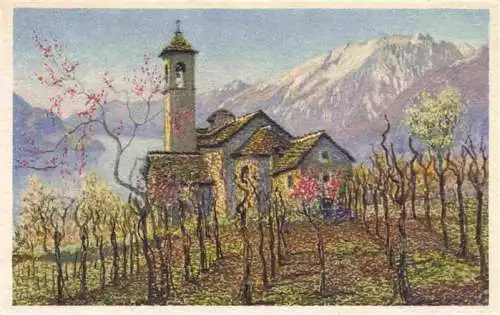AK / Ansichtskarte  Minusio_Locarno_TI Madonna delle Grazie Kuenstlerkarte