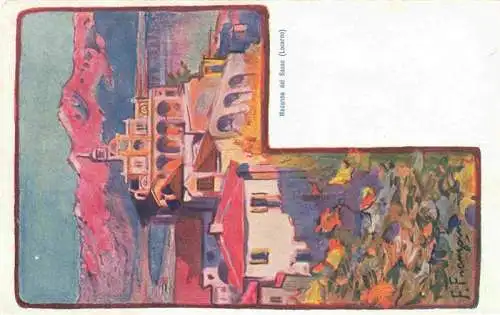 AK / Ansichtskarte  LOCARNO_Lago_Maggiore_TI Madonna del Sasso Kuenstlerkarte