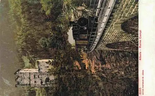 AK / Ansichtskarte  Albulabahn_GR mit Ruine Campi