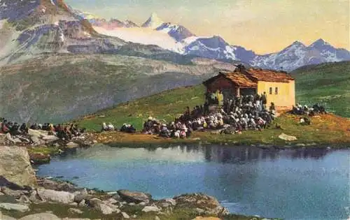 AK / Ansichtskarte  Zermatt_VS Schwarzsee Panorama