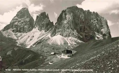 AK / Ansichtskarte  Passo_Sella_2240m_Selva_Val_Gardena_IT Rifugio Maria Flora Gruppo Sassolungo