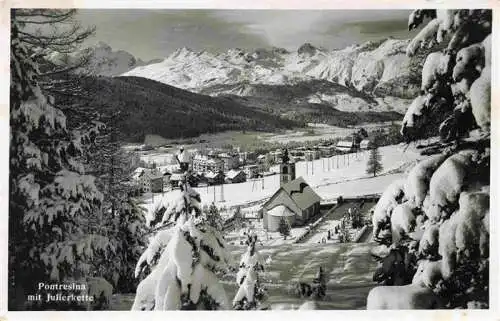 AK / Ansichtskarte  Pontresina_GR mit Julierkette