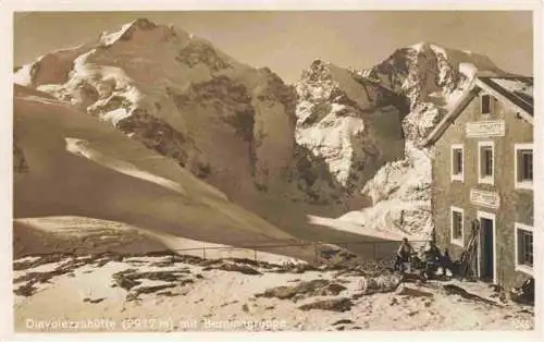 AK / Ansichtskarte  Diavolezzahuette_2973m_Bernina_GR mit Berninagruppe