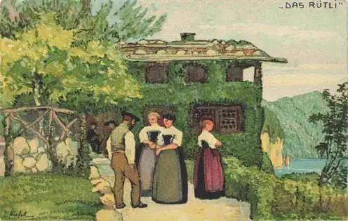 AK / Ansichtskarte  RueTLI_Vierwaldstaettersee_UR Plakat Bundesfeier 1913