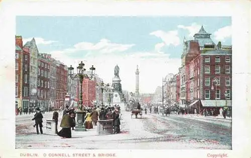 AK / Ansichtskarte  Dublin__Ireland_UK O'Connell Street and Bridge