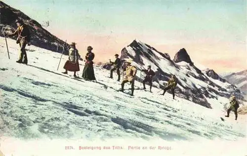 AK / Ansichtskarte  Engelberg__OW Besteigung des Titlis Partie an der Roten