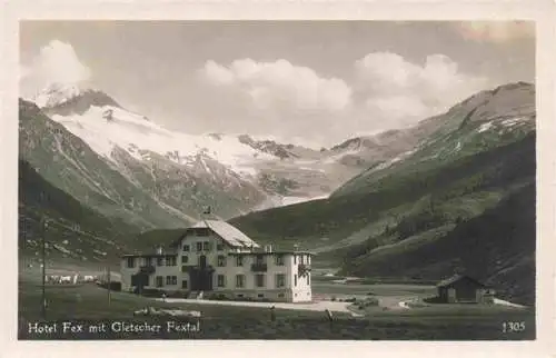 AK / Ansichtskarte  Fextal_Val_Fex_Sils_Maria_GR Hotel Fex mit Gletscher