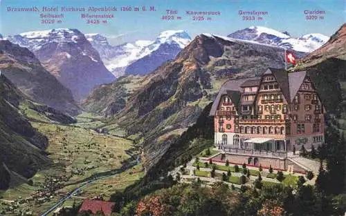 AK / Ansichtskarte  Braunwald_GL Panorama mit Hotel Kurhaus Alpenblick