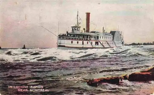 AK / Ansichtskarte  MONTREAL__QUEBEC_Canada In lachine rapids near Montreal Steamer