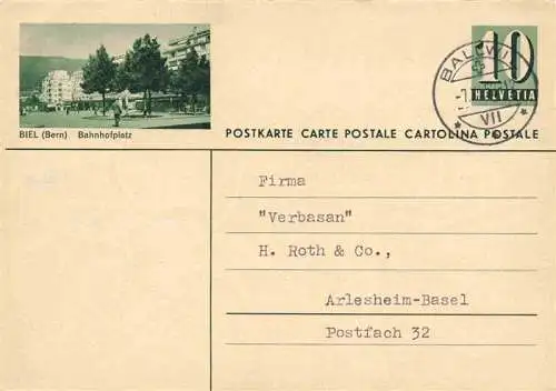 AK / Ansichtskarte  Biel_Bienne_BE Bahnhofplatz