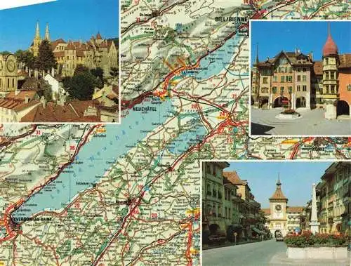 AK / Ansichtskarte  Bienne_Biel Neuchatel Morat Les Trois Lacs