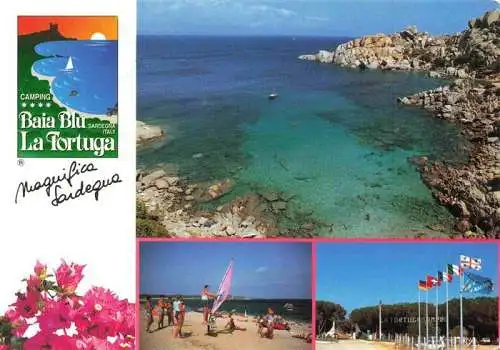 AK / Ansichtskarte  Sardinien_Italien Camping Baia Blu La Turtuga Fliegeraufnahme Strandpartien