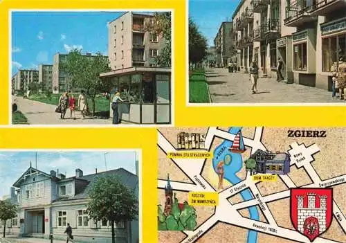 AK / Ansichtskarte  Zgierz_Lodz_PL Na zdjeciach Fragment osiedla 650 lecia Ulica 17 Stycznia Zabytkowy dom skazy przy ulicy Narutowicza