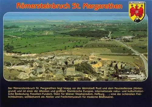 AK / Ansichtskarte 73992000 St_Margarethen_Burgenland_AT Roemersteinbruch Fliegeraufnahme