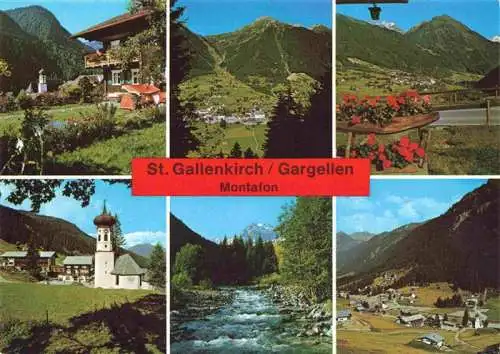 AK / Ansichtskarte 73992075 St_Gallenkirch_Vorarlberg_AT Garnelen Panorama Kirche Bachlauf