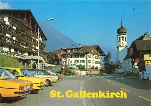 AK / Ansichtskarte  St_Gallenkirch_Vorarlberg_AT Hauptstrasse mit Kirche