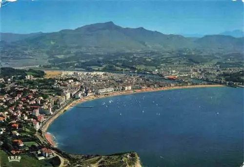 AK / Ansichtskarte  Saint-Jean-de-Luz Vue generale aerienne et la Rhune